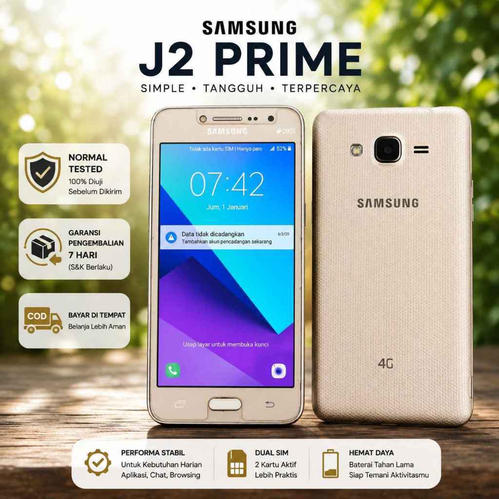 hp samsung j2 prime second normal siap pakai