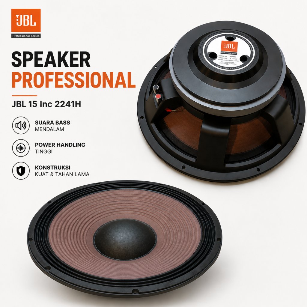SPEAKER COMPONENT JBL 15 INCH 2241H VOICE COIL 4 INCH BAHAN BABET