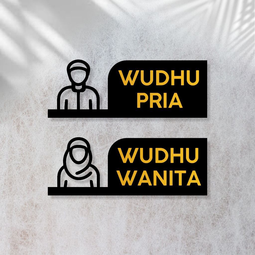 Akrilik Tempat Wudhu Pria Wanita | Dekorasi akrilik Tempat wudhu