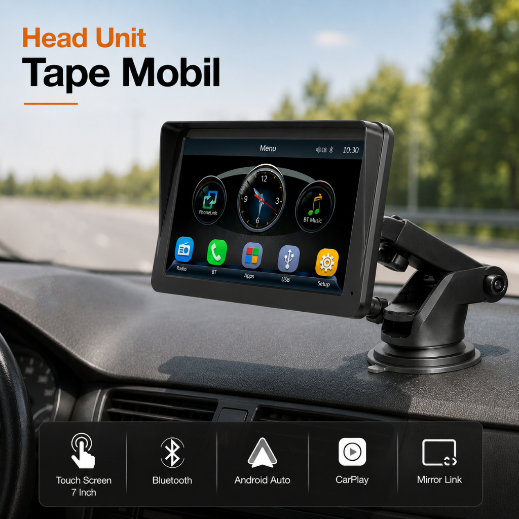 Head Unit Mobil 7 Inch Multimedia Player Audio Car MP3 MP5 Bluetooth Android 7 Inch BQCC D207 TV Mob