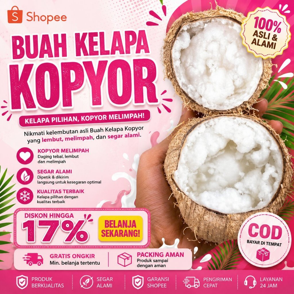 KELAPA SUPER  Kelapa Kopyor Asli Segar - Buah Kelapa Kopyor Asli
