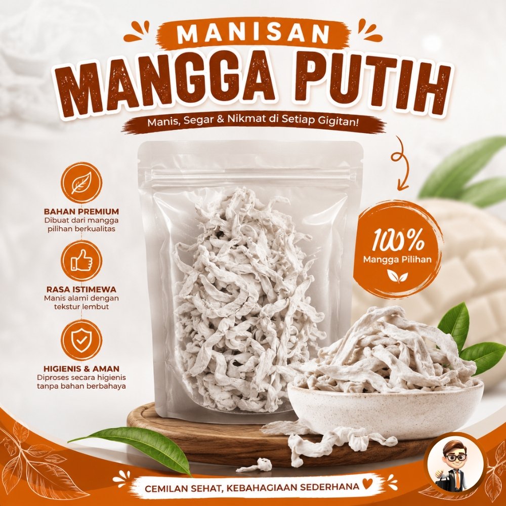 Manisan Buah Mangga Putih Iris Kering Irisan Manisan Kulit Mangga Kering Asem Asin Kiamboy Merah