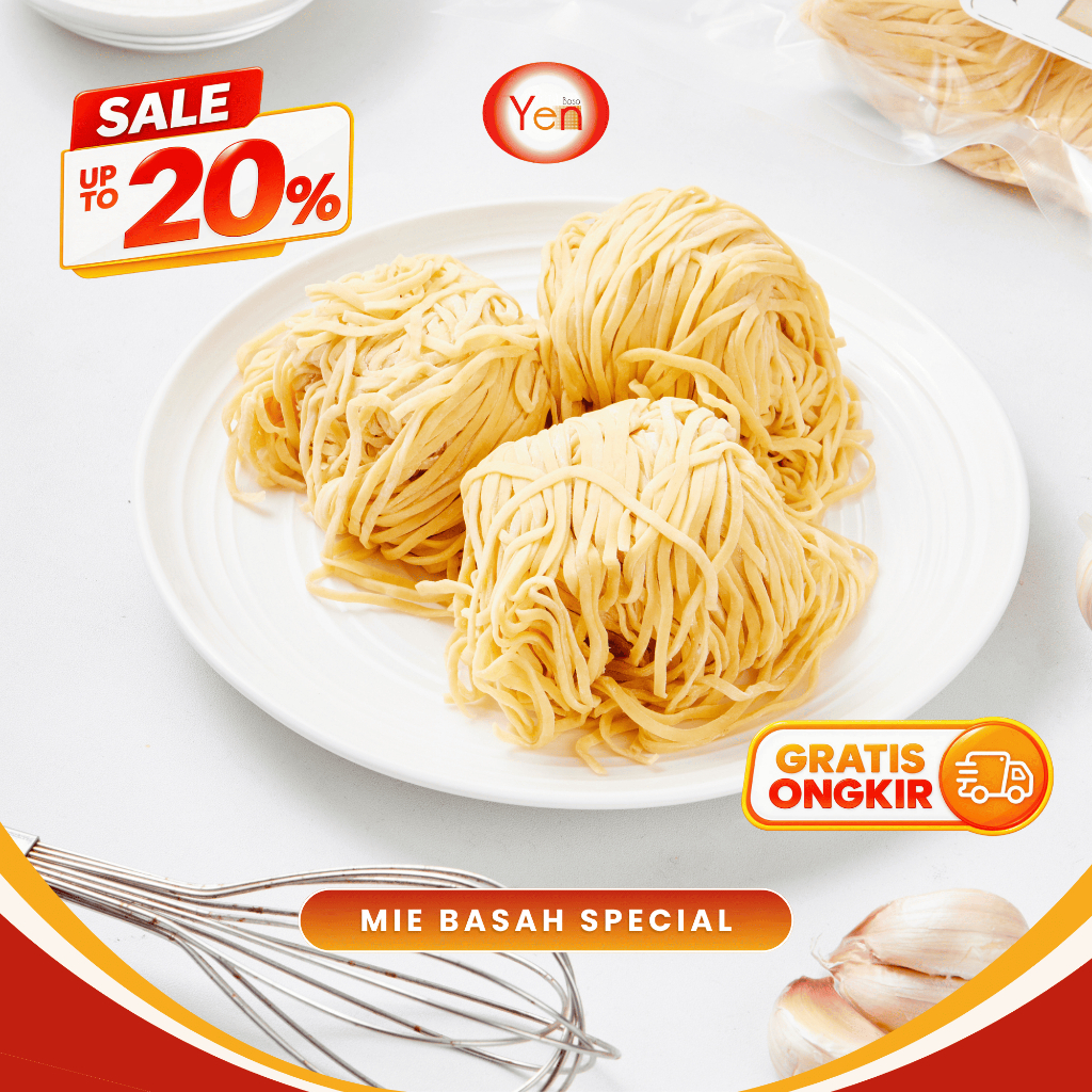 YEN Mie Basah Spesial Kenyal Kiloan - Mie Telur Mentah