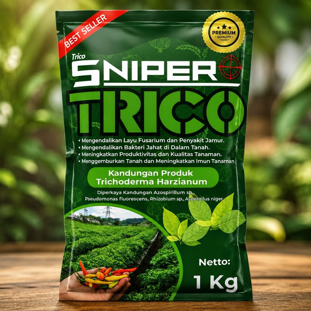 Tricosniper 1KG – Pupuk Hayati Trichoderma + PGPR Pengendali Fusarium & Antraknosa