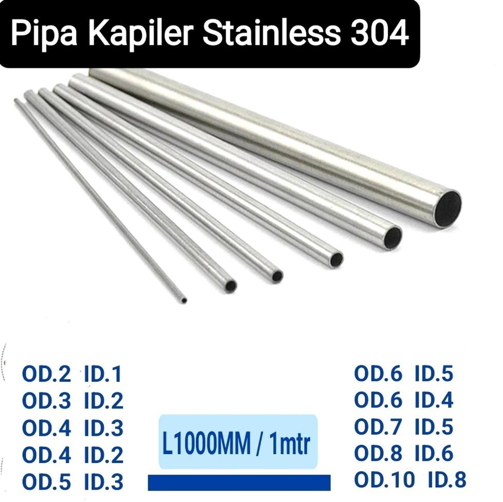 Pipa Kapiler Stainless 304 / Pipa Tubing OD 2mm3mm4mm5mm L 1 METER