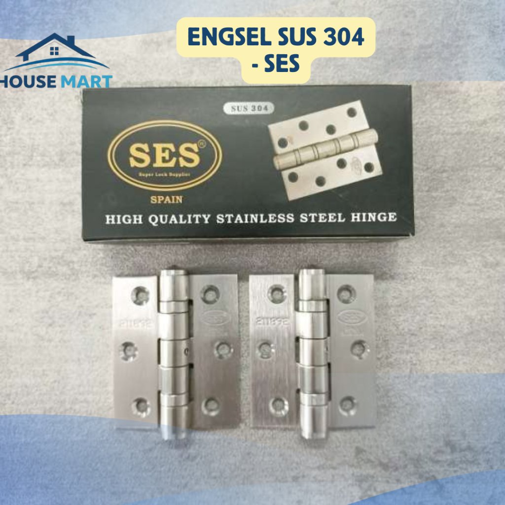 SES ENGSEL STAINLESS STEEL 3"X2,5"X3,5MM SUPER TEBAL /  ENGSEL PINTU JENDELA SUS 304 SES /  ENGSEL P