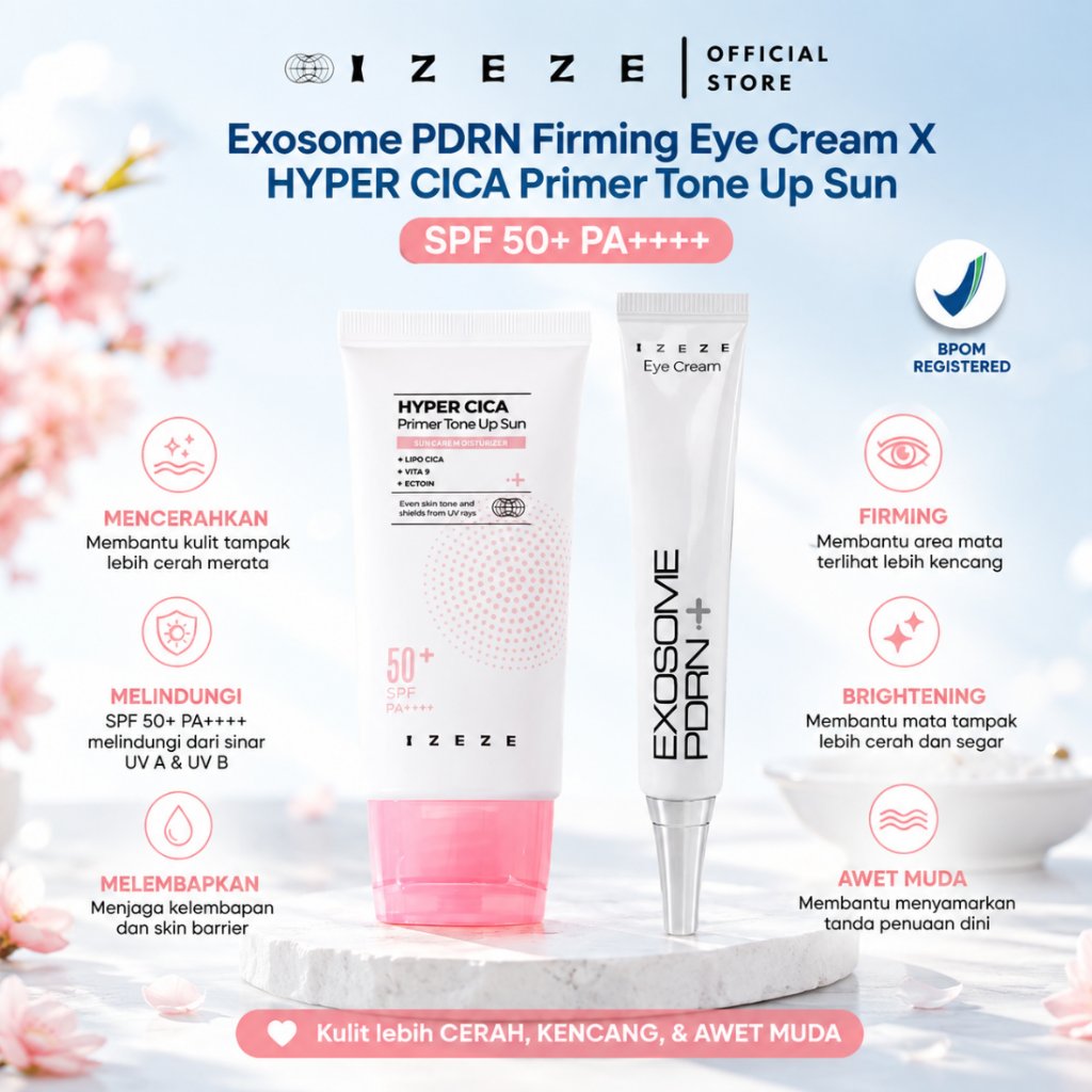 IZEZE HYPER CICA Primer Tone Up Sun 50ml / SPF 50+ PA++++  CICA Sunscreen Primer x  IZEZE Exosome PD