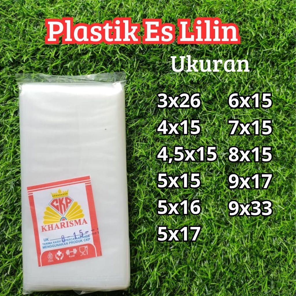 Plastik Kharisma PE Plastik Es Lilin ES Mambo Es Batu Panjang Susu Kedelai Ukuran 3x26 4x15 4,5x15 5