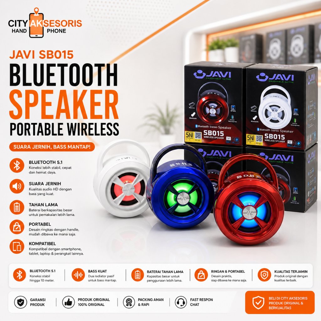 Speaker JAVI bluetooth SB-015 Speaker JAVI Bluetooth SB015
