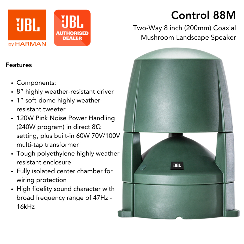Speaker JBL Control 88M 88-M 88 M 2-Way 8 inch Outdoor Speaker