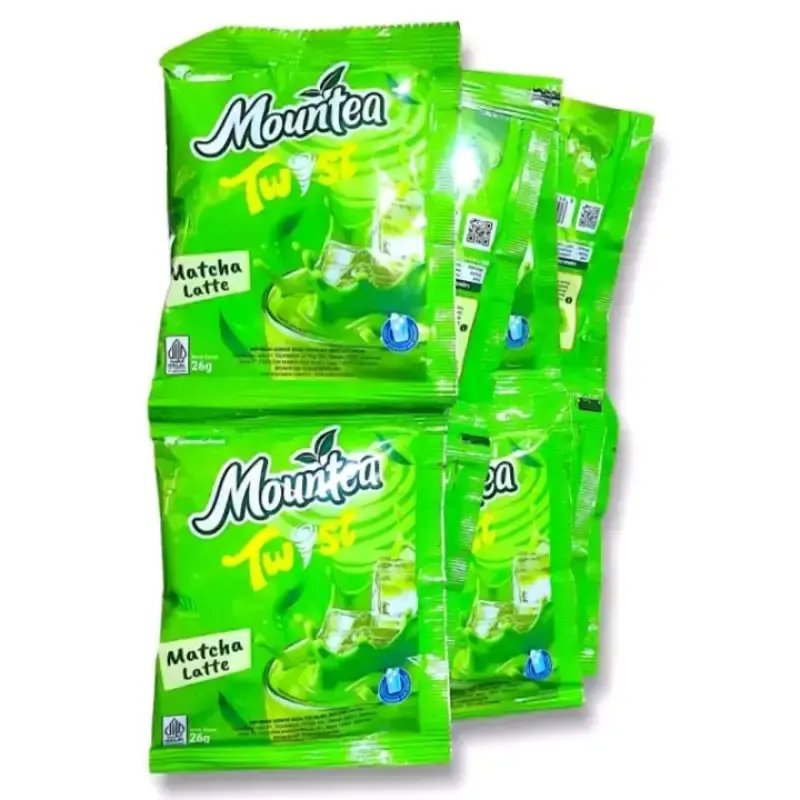 Mountea Twist Rasa Matcha 1 Renceng isi 10 sachet