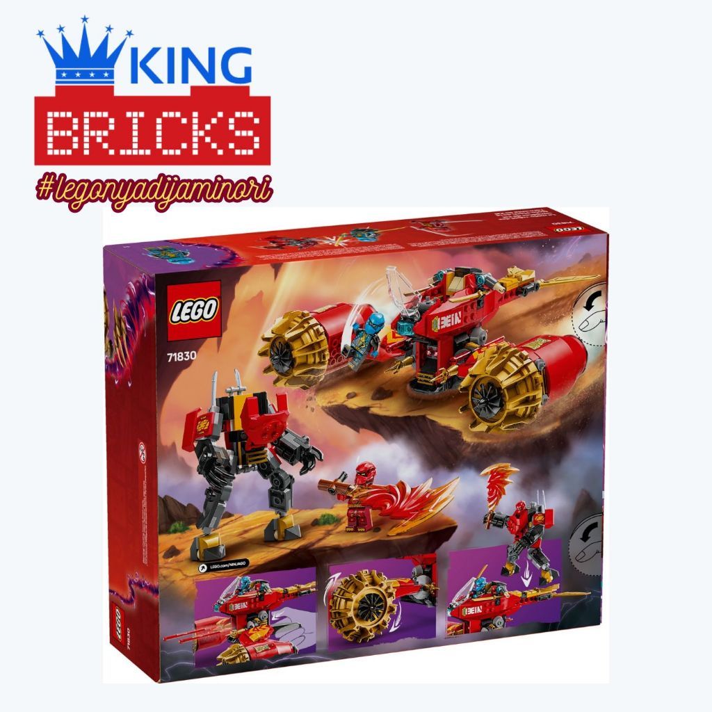 Mainan Anak NINJAGO 71830 Kai Mech Storm Rider - LEGO Robot Ninja Original Murah Jakarta