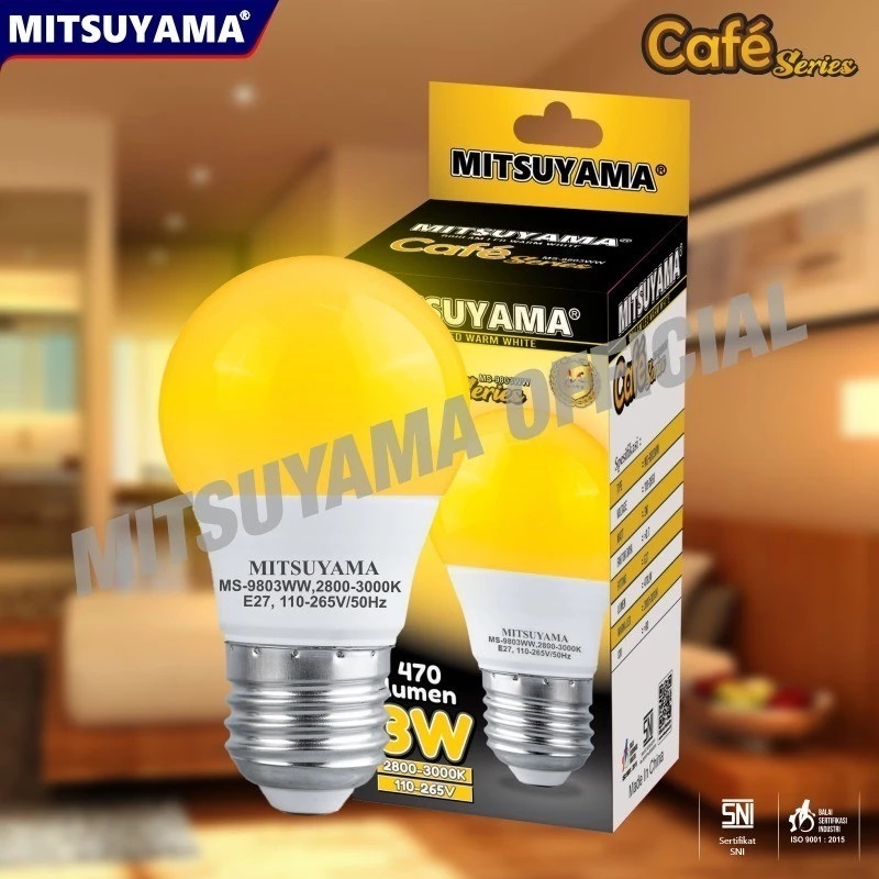 GrosirDotCom - Bohlam LED Bulb Warm White Mitsuyama series Cafe 3-5Watt (MS-98xxWW)