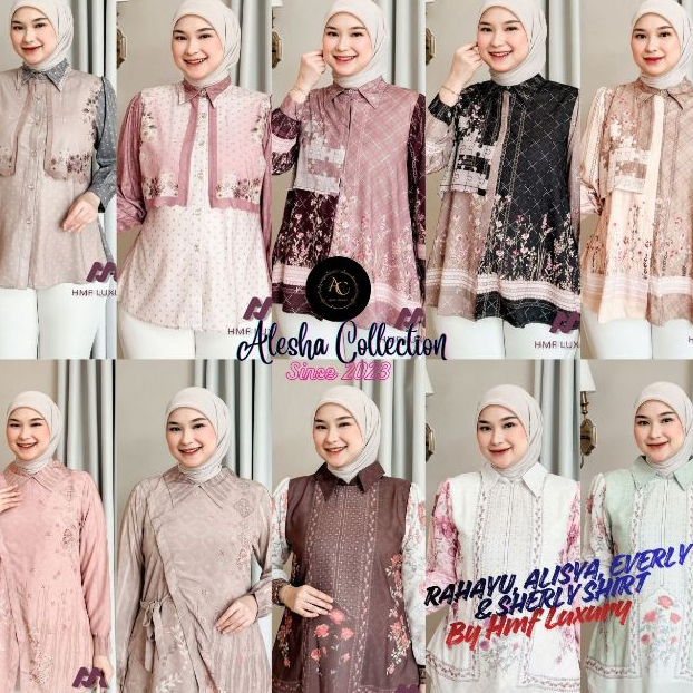 Blouse wanita muslim Sherly, Rahayu, Everly, Alisya Shirt By Hmf Luxury