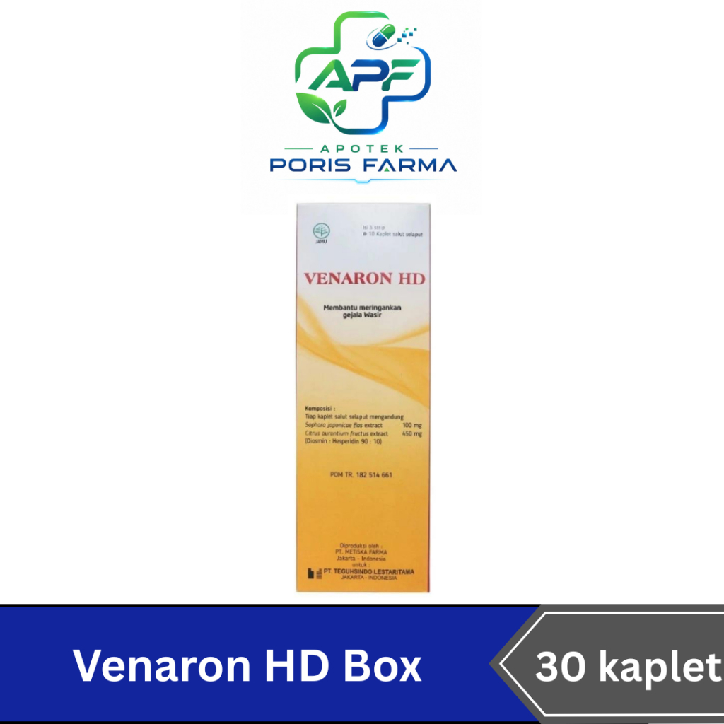 Venaron HD Box Isi 30 Kaplet - Obat Wasir
