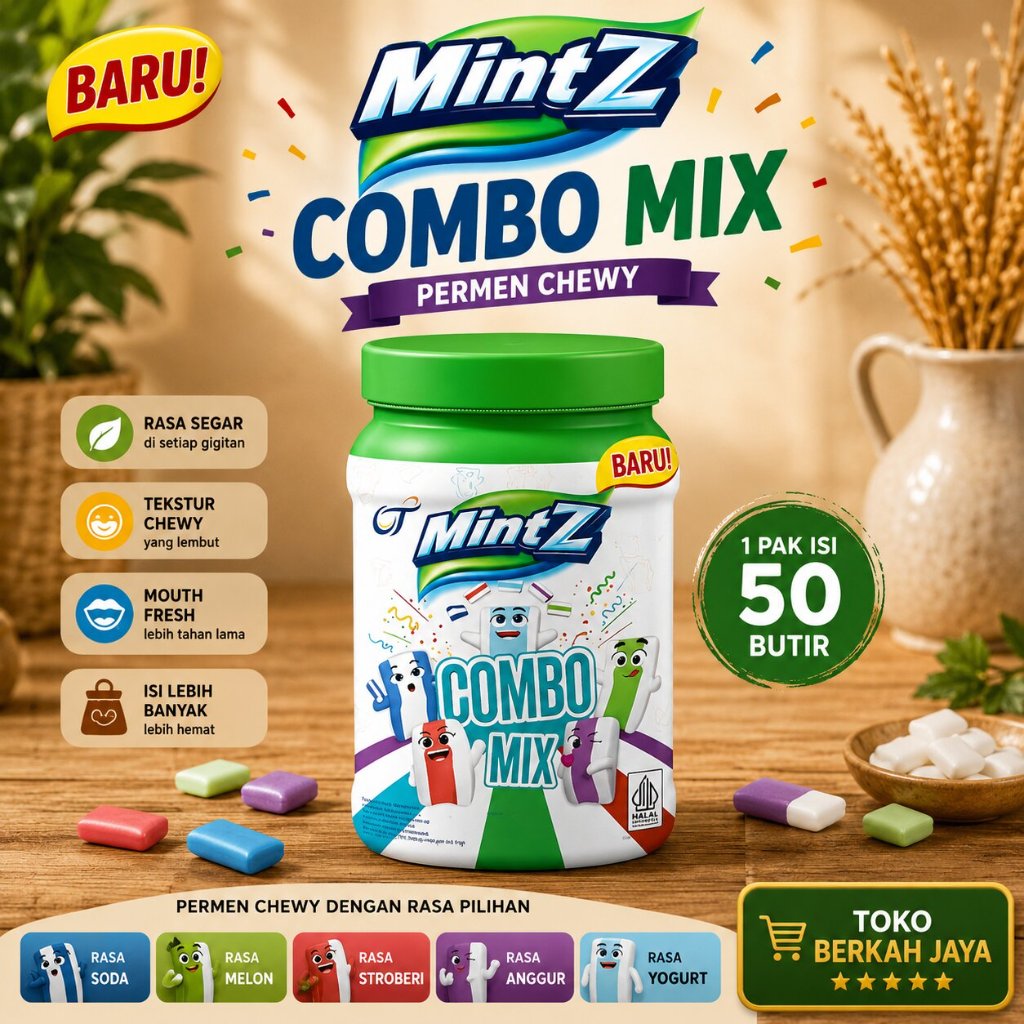 PERMEN MINTZ COMBO MIX Aneka Rasa Toples