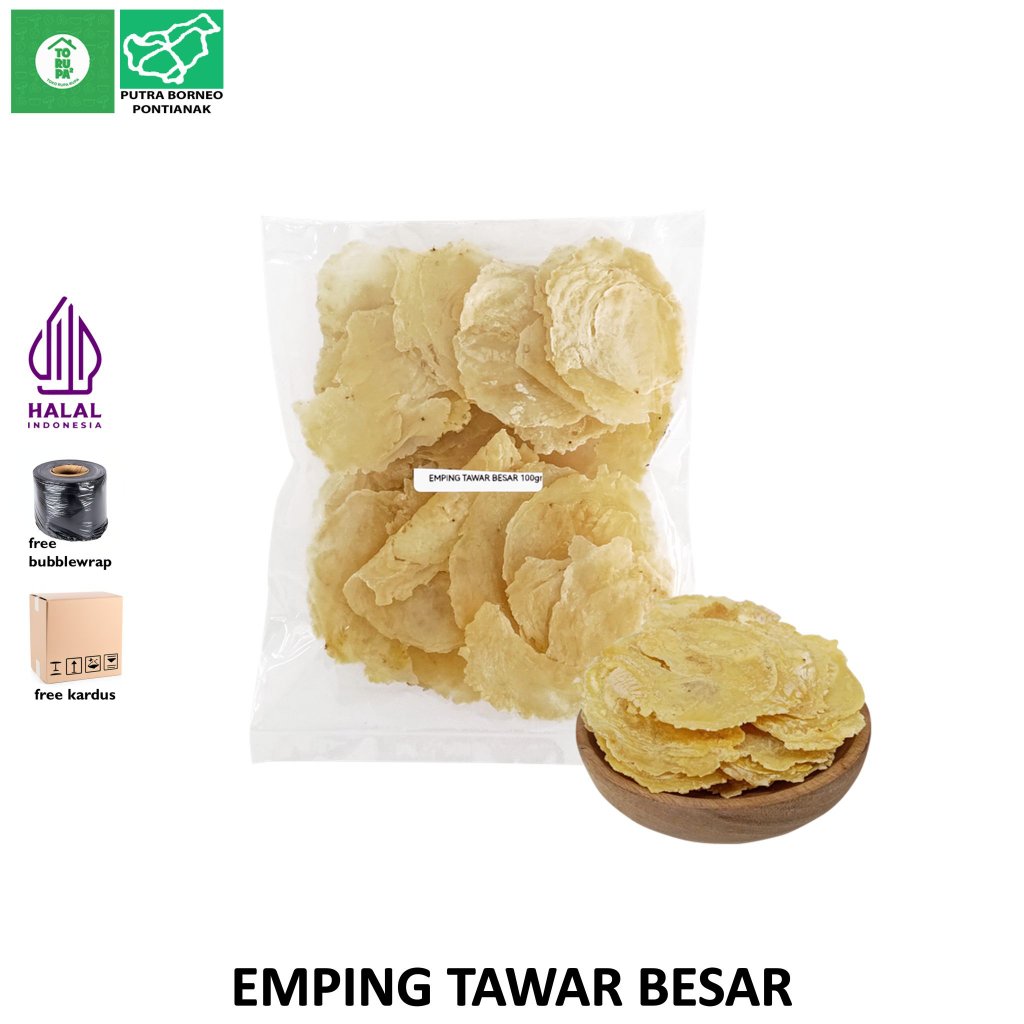 [Pilihan] Emping Belinjo Besar Tawar Mentah 100 gr / Emping Melinjo Tawar / Emping Mentah Besar