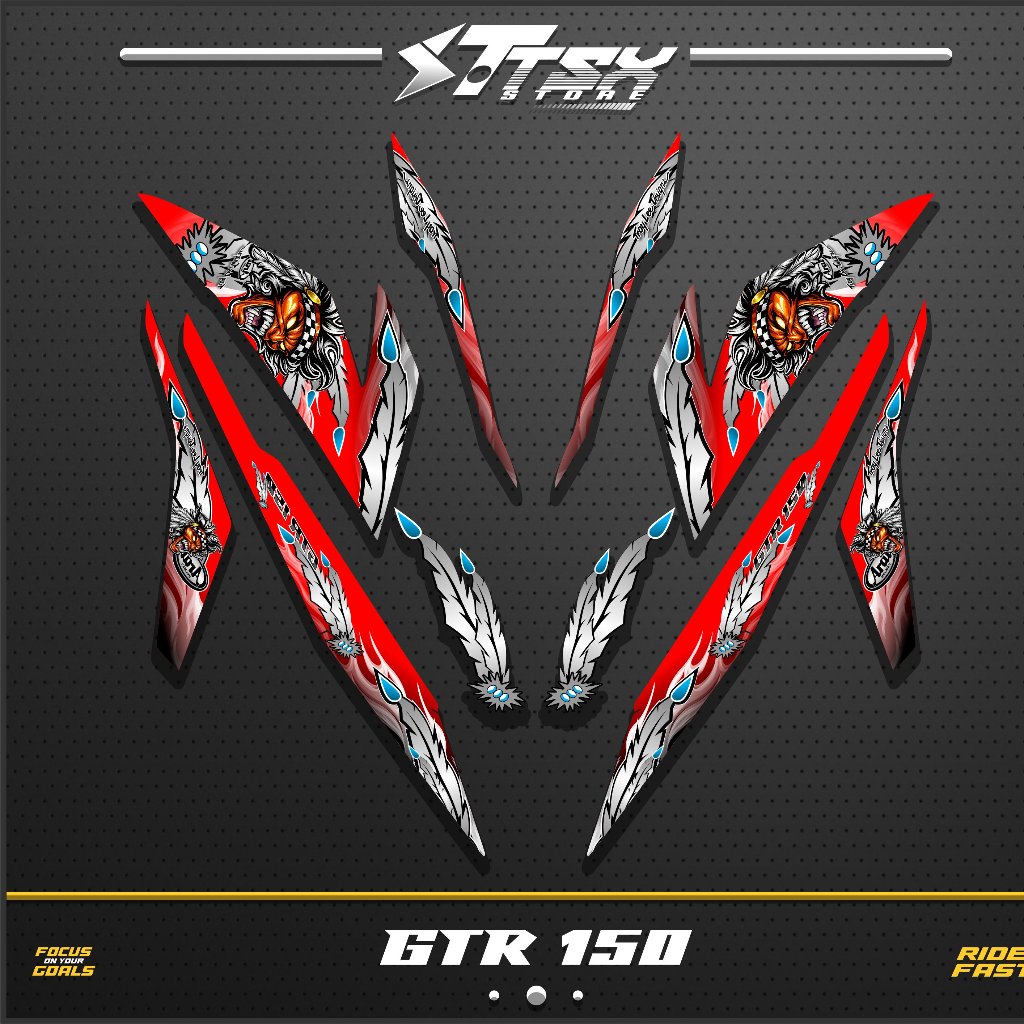 STRIPING VARIASI SUPRA GTR 150/STIKER VARIASI GTR 150 MTF ARAI MASK