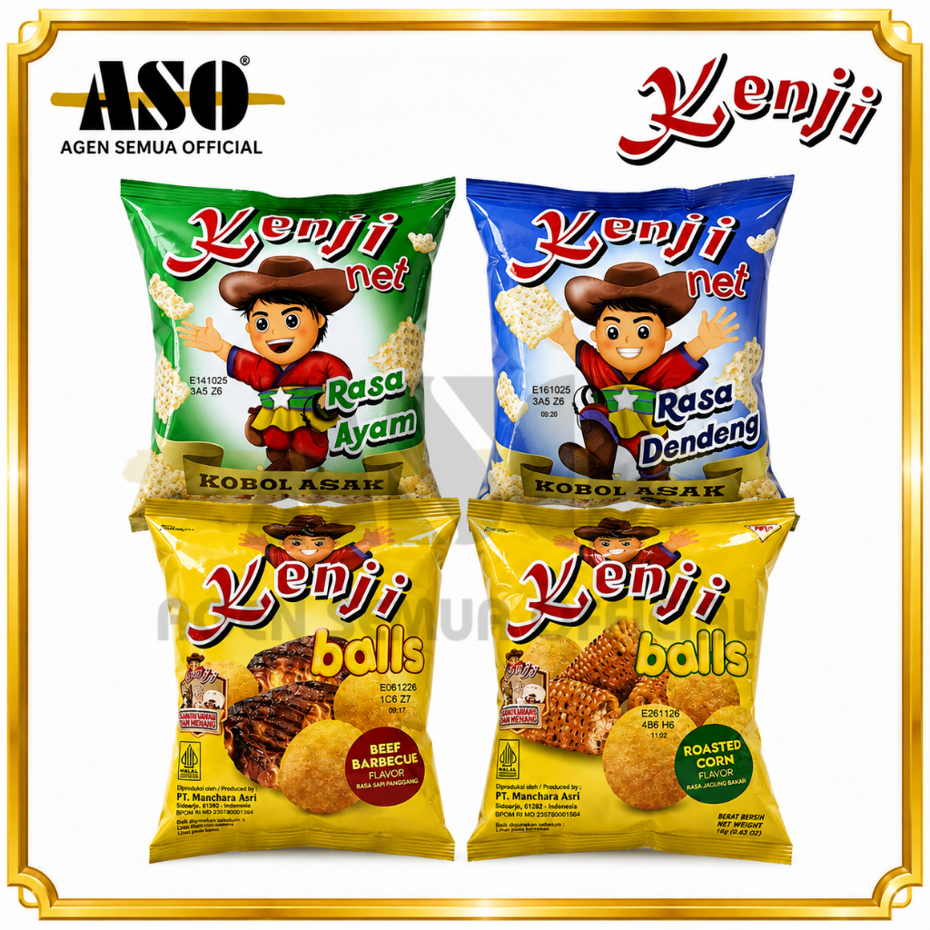 KENJI NET BALL ayam sapi jagung dendeng 16gr