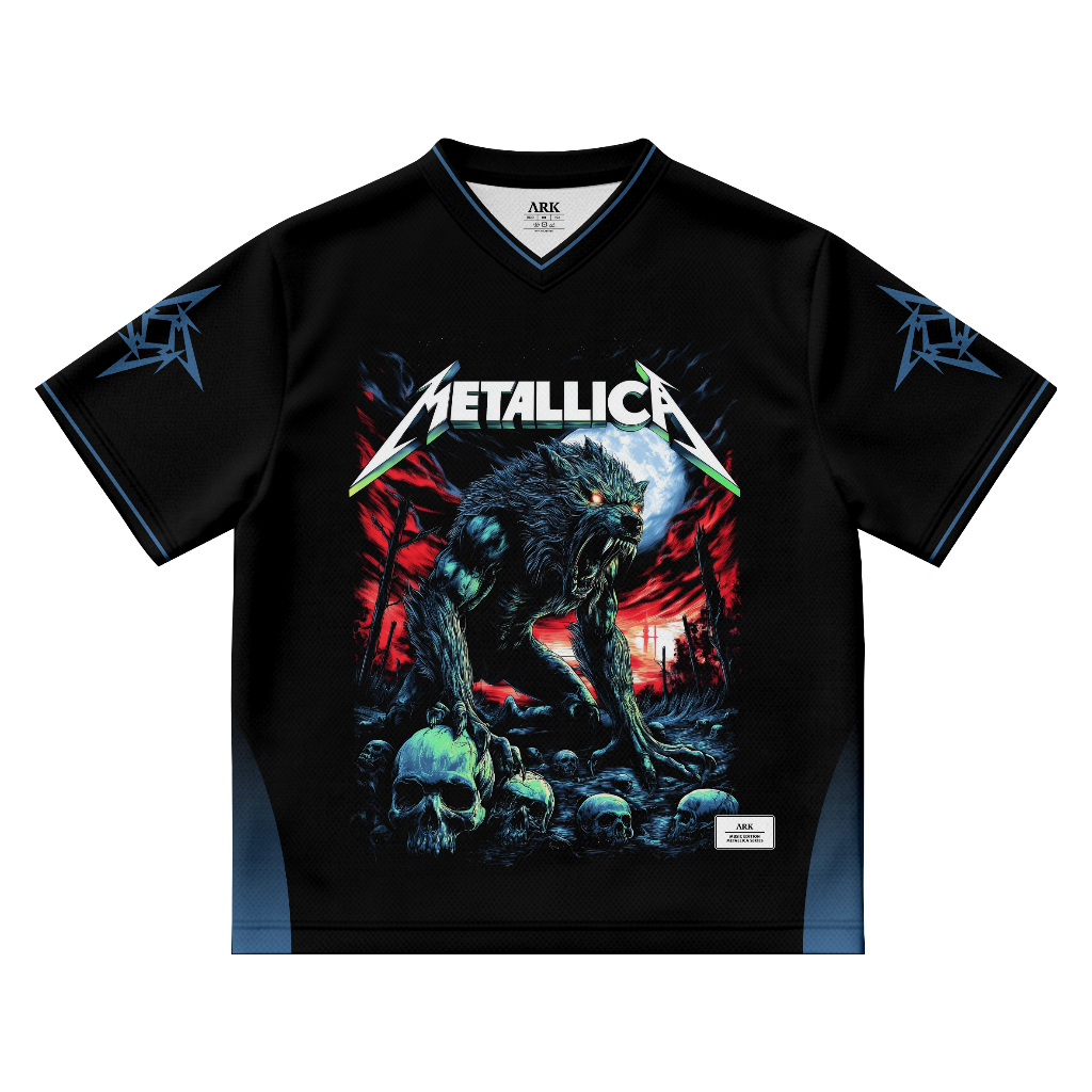 ARK Jersey Oversize Music Metallica Wolves / Jersey Dryfit Unisex Streetwear