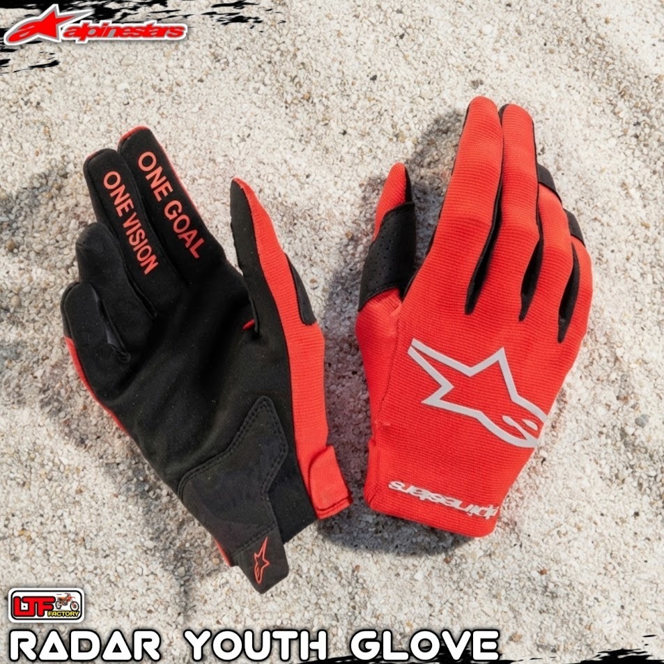 ALPINESTARS MX RADAR YOUTH GLOVE - SARUNG TANGAN ANAK-ANAK - KIDS - JUNIOR SEPEDA BMX - MINI TRAIL -