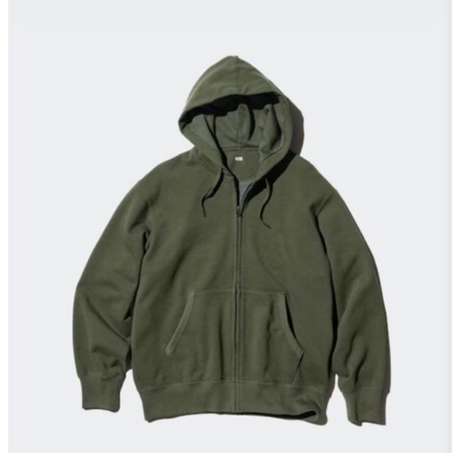 Jacket Hoodie Uniqlo Olive