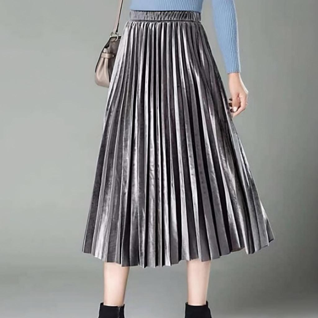 Rok Bludru Premium 7/8 Jumbo // Rok Bludru Velvet Plisket//Rok Bludru Plisket 7/8