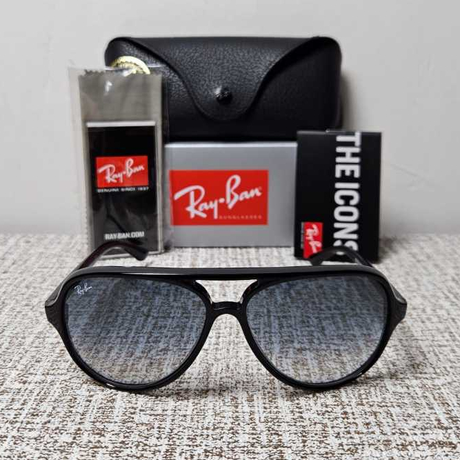 Kacamata Rayban CATS 5000 RB4125 601/32 59 Black Lens Gradient Original