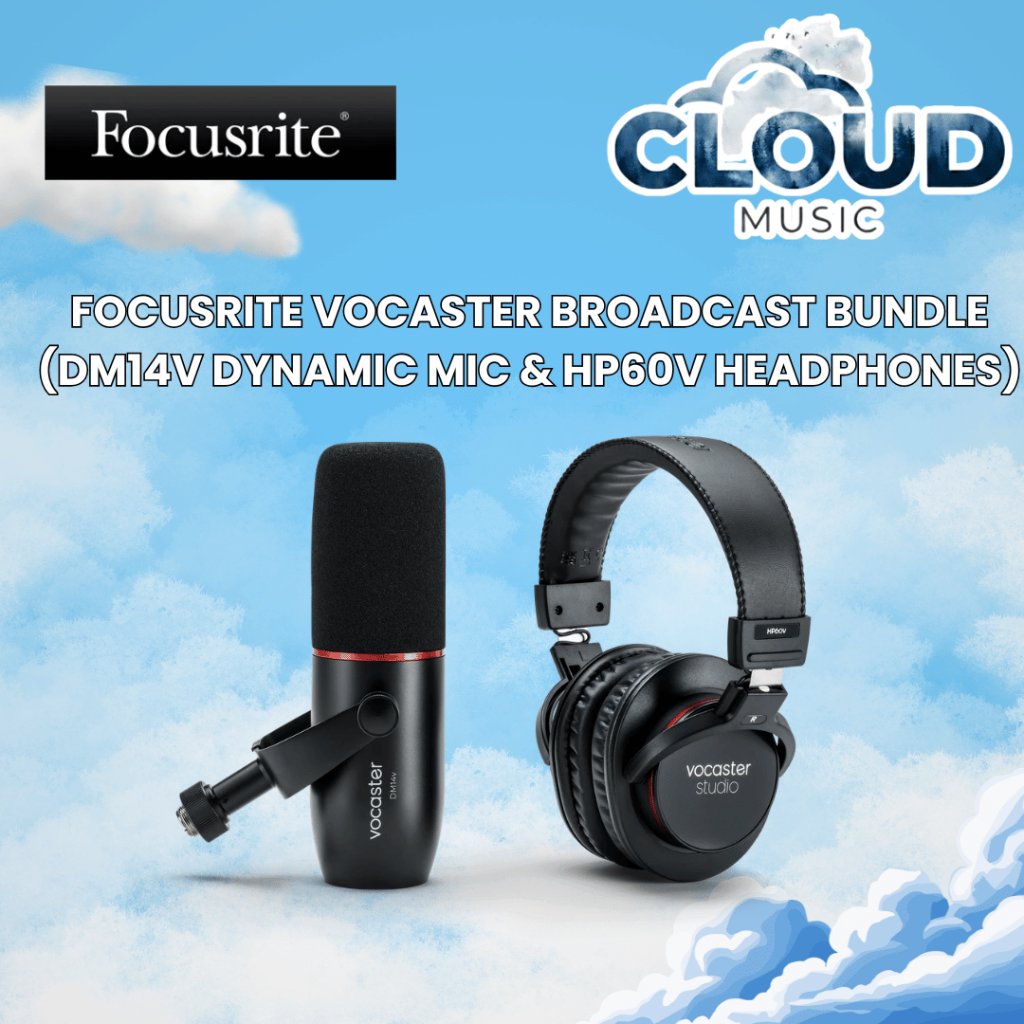 Focusrite Vocaster Broadcast Bundle (DM14v Dynamic Mic & HP60v Headphones)