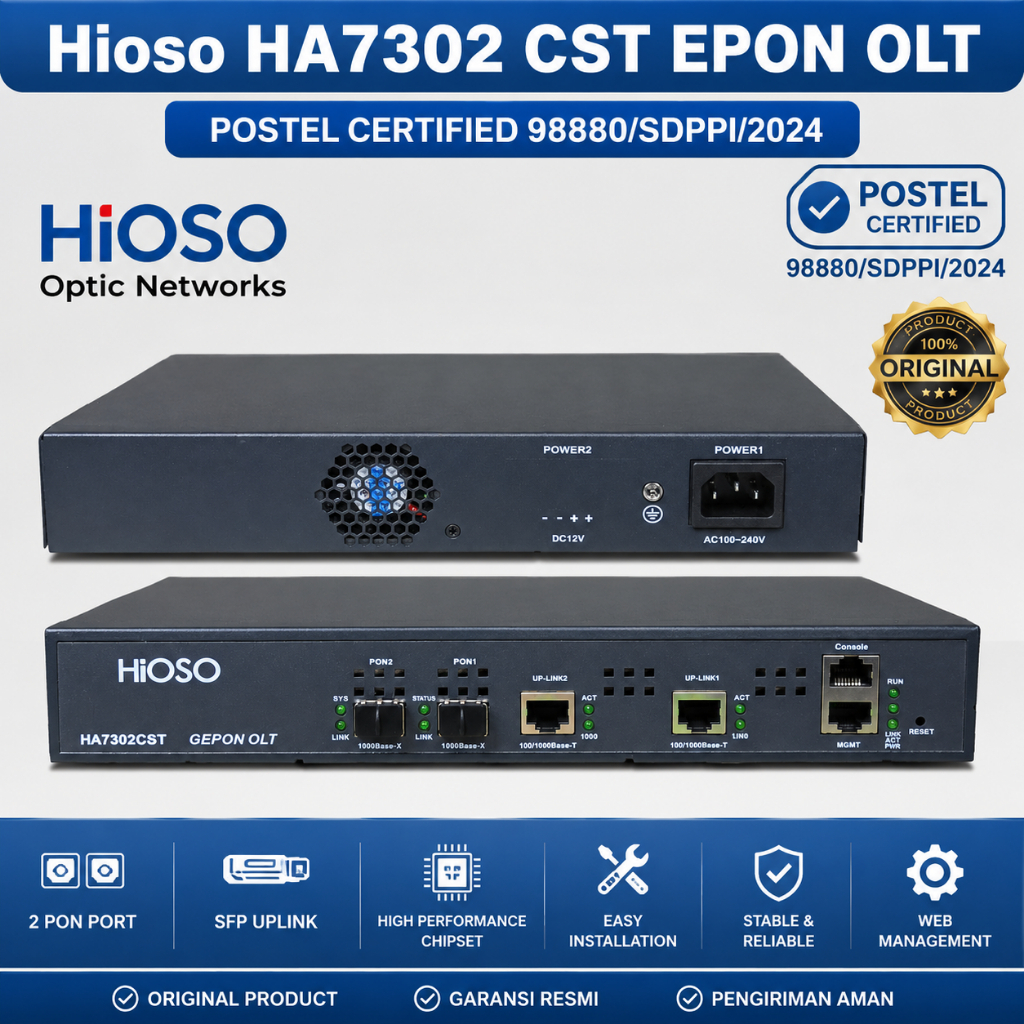 Hioso HA7302 CST EPON OLT 2 Port