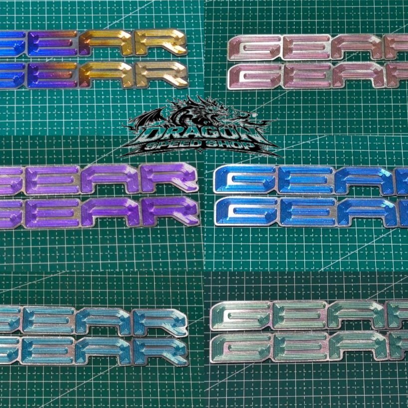 Logo emblem body titanium yamaha MIO GEAR ( sepasang) titanium vietnam