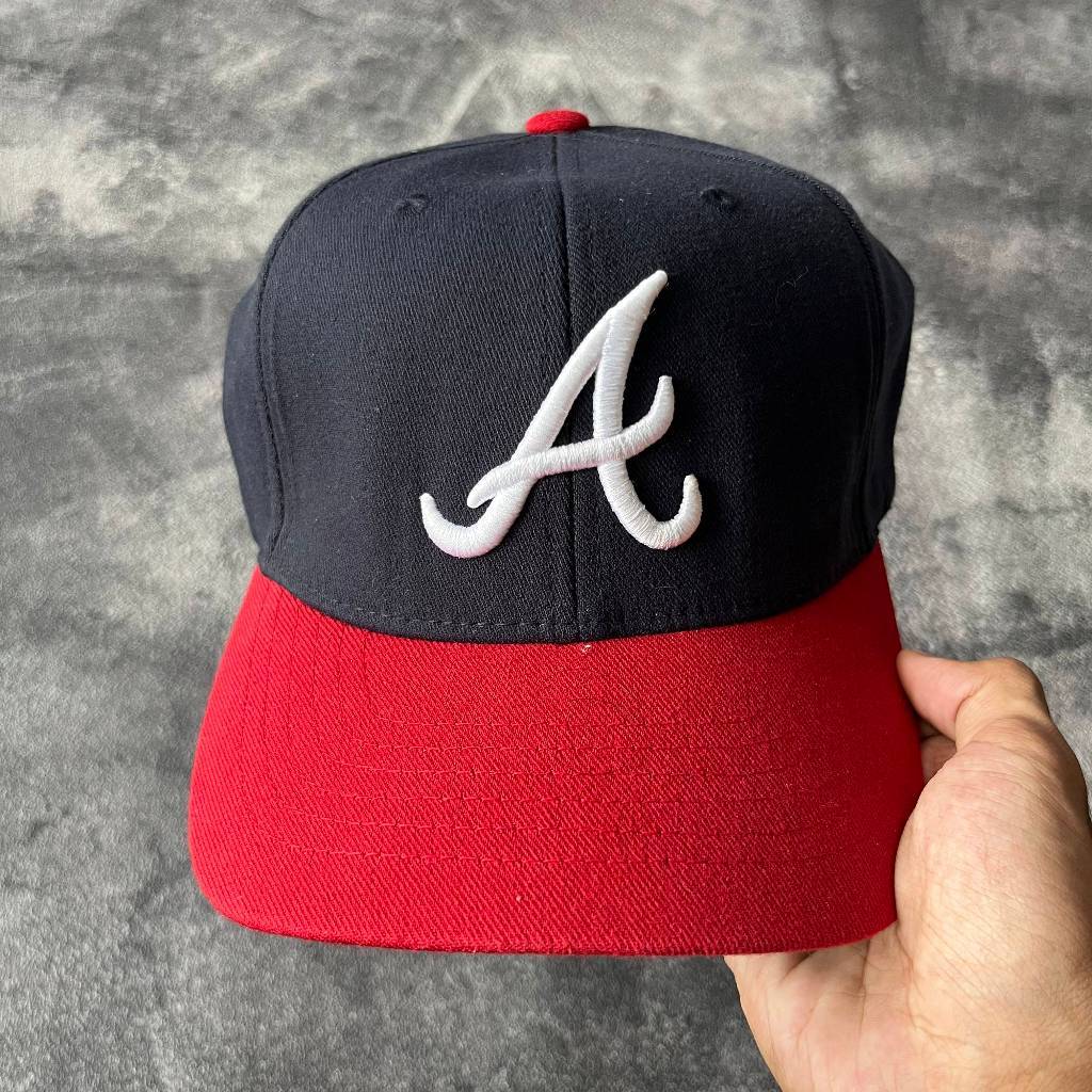 Topi MLB Atlanta Braves A Hitam Cap Major League Baseball Original