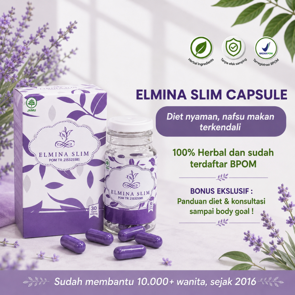Elmina Slim Capsule - Pelangsing Herbal BPOM Penekan Nafsu Makan
