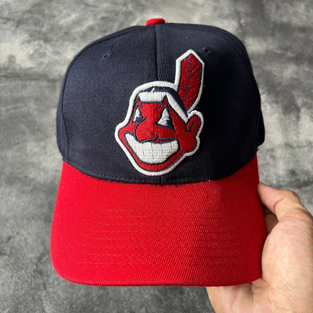 Topi MLB Clevelend Indiana CLEV Navy Cap Major League Baseball Original