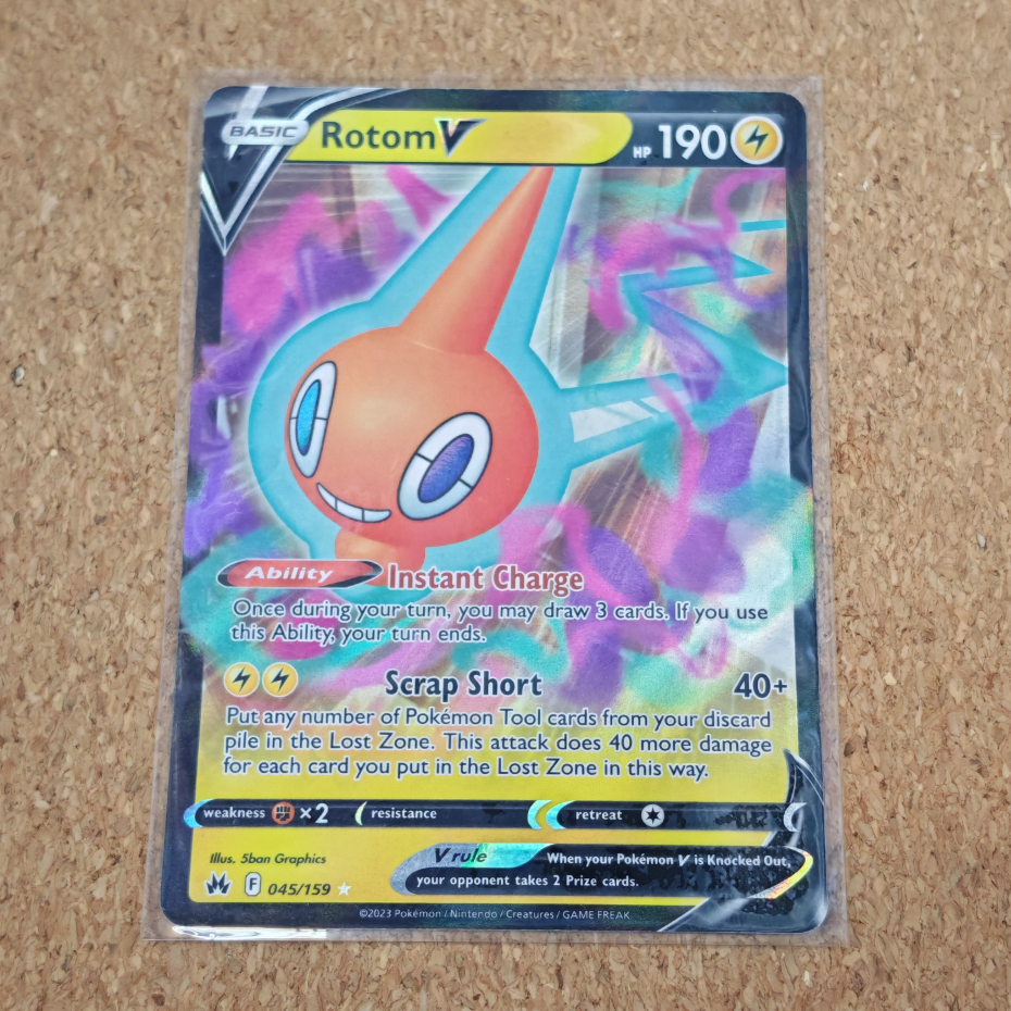 [PKM] Rotom V #58 English Holo Crown Zenith