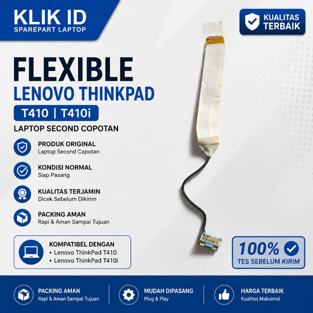 Kabel Flexible LCD Lenovo ThinkPad T410 T410i Original Second Copotan Sparepart