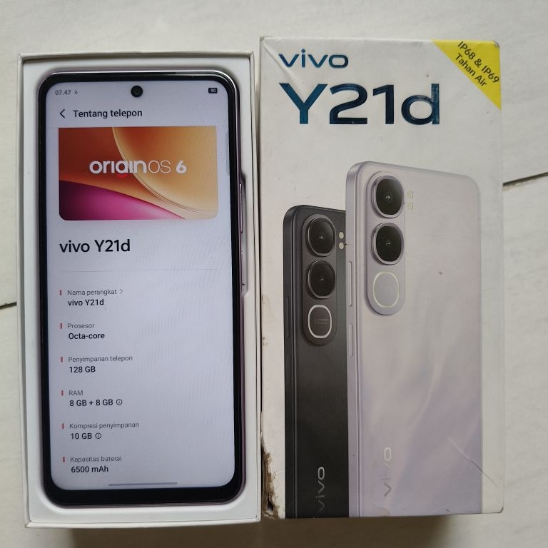 VIVO Y21d 8/128 GB Second Fullset Original