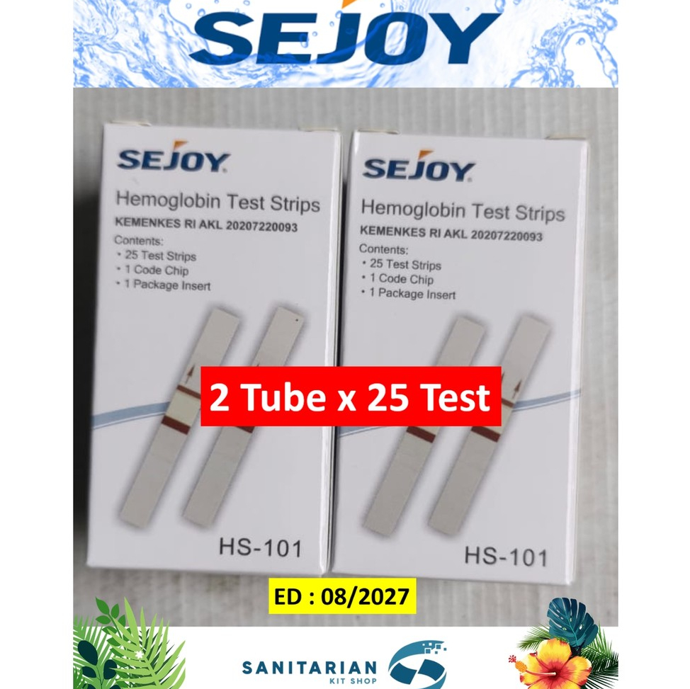 Stik Strip HB Sejoy HS-101 untuk 1 paket (2 Tube x 25 Test)