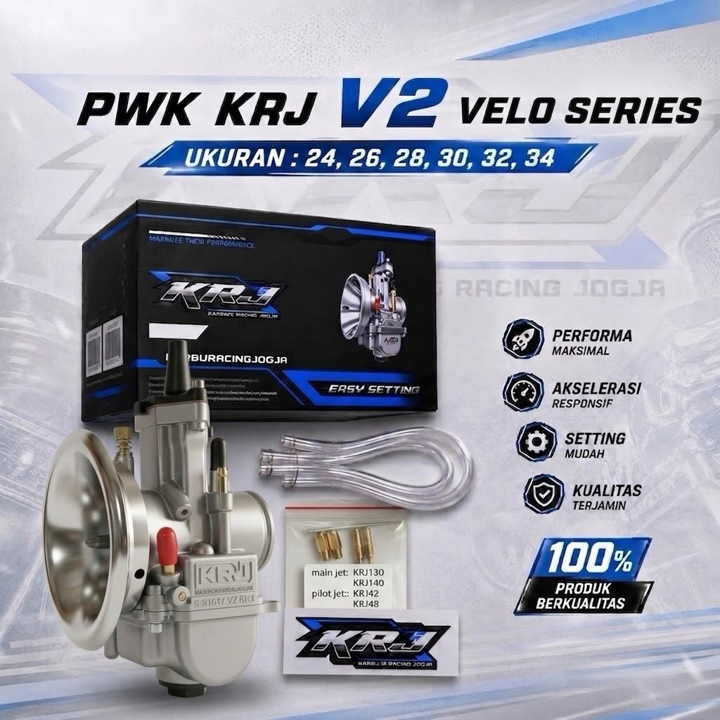 KARBURATOR PWK KRJ (V2) SUPERFLOW + VELO CNC 24 26 28 30 32 34