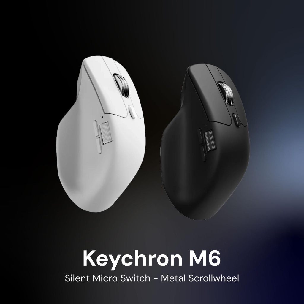 Keychron M6 Wireless Mouse Sensor PixArt 3311 (1K Polling Rate) Silent Micro Switch