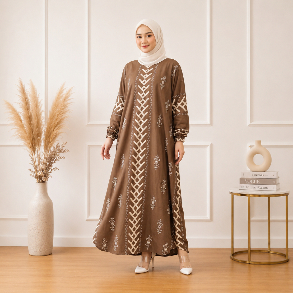 Nada Batik Daster Lowo Kaftan Jumbo Bahan Rayon Tebal