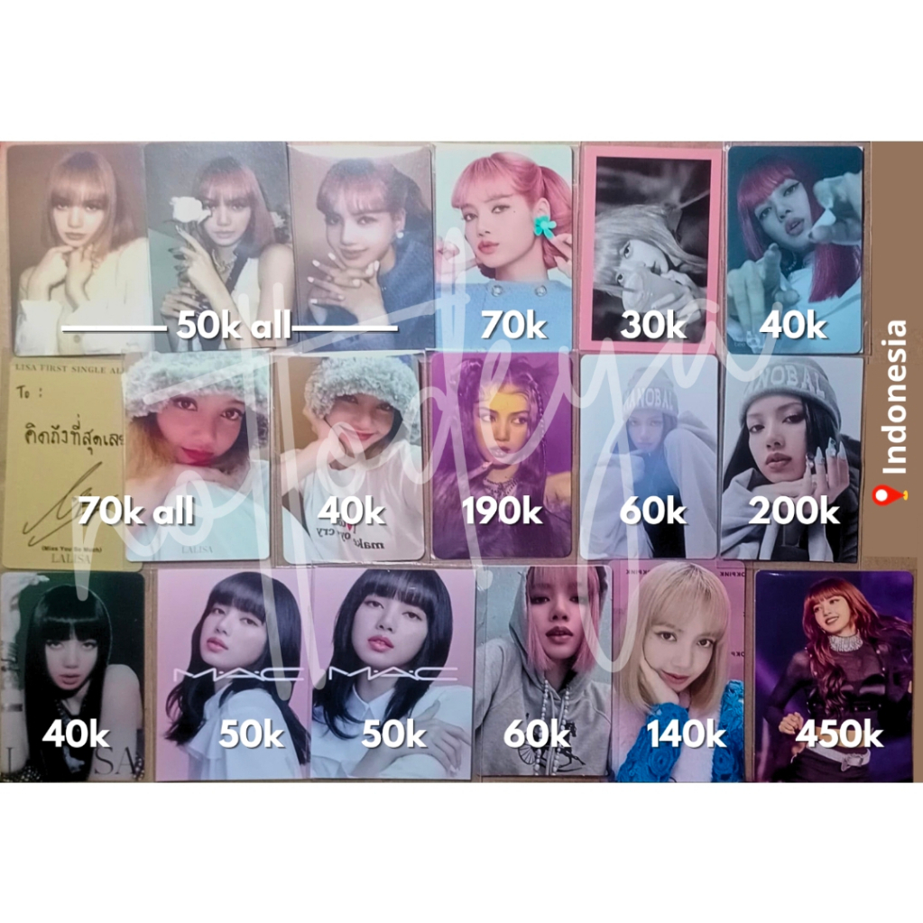 Photocard pc lisa lalisa blackpink sg22 wc22 tokyodome rare gold vinyl pob ygselect ktown4u mac