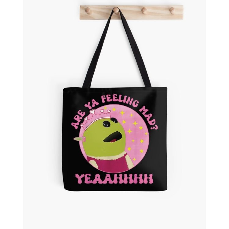 Are You Feeling Kinda Mad, who's that wonderful girl Funny T-Shirt Tote Bag Hitam