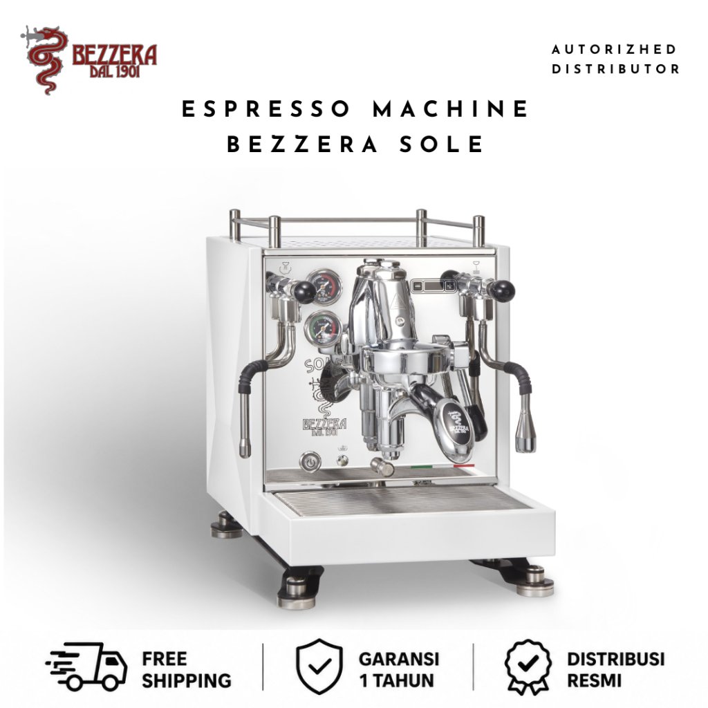 Bezzera Mesin Kopi Espresso Sole Boiler 2 Liter Garansi Resmi 1 Tahun