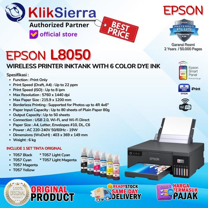 EPSON Printer Photo EcoTank L8050 Print / Epson L8050