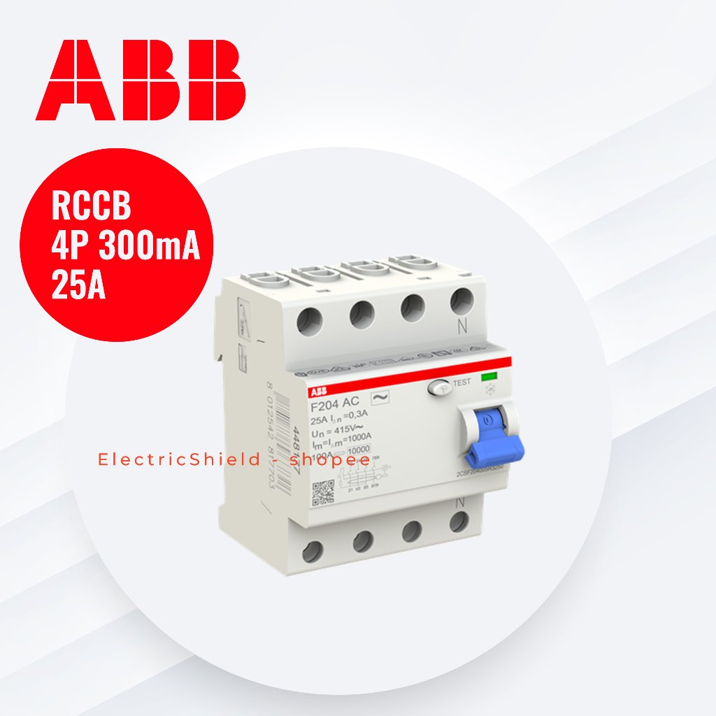 RCCB ABB 4P 25A 300mA