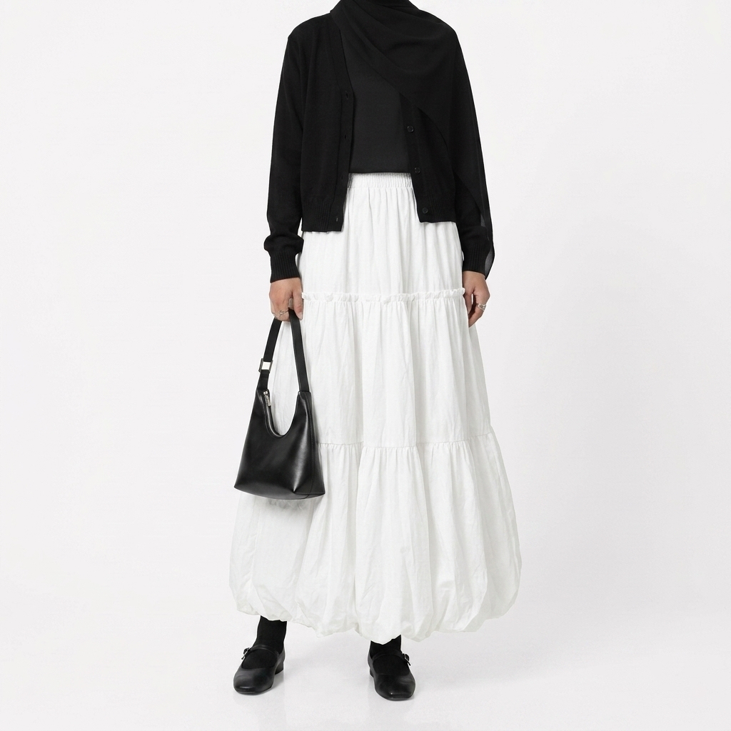 Delova Daily  - ROK BALOON PARASUT PREMIUM Dewasa Midi Skirt