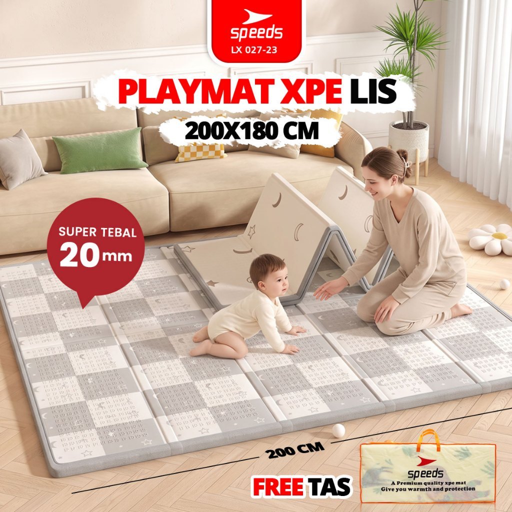 SPEEDS SNI Playmate Bayi Karpet Lipat Playmat Foldable Bayi Karpet Bayi Matras Bayi Foam Lipat Safet