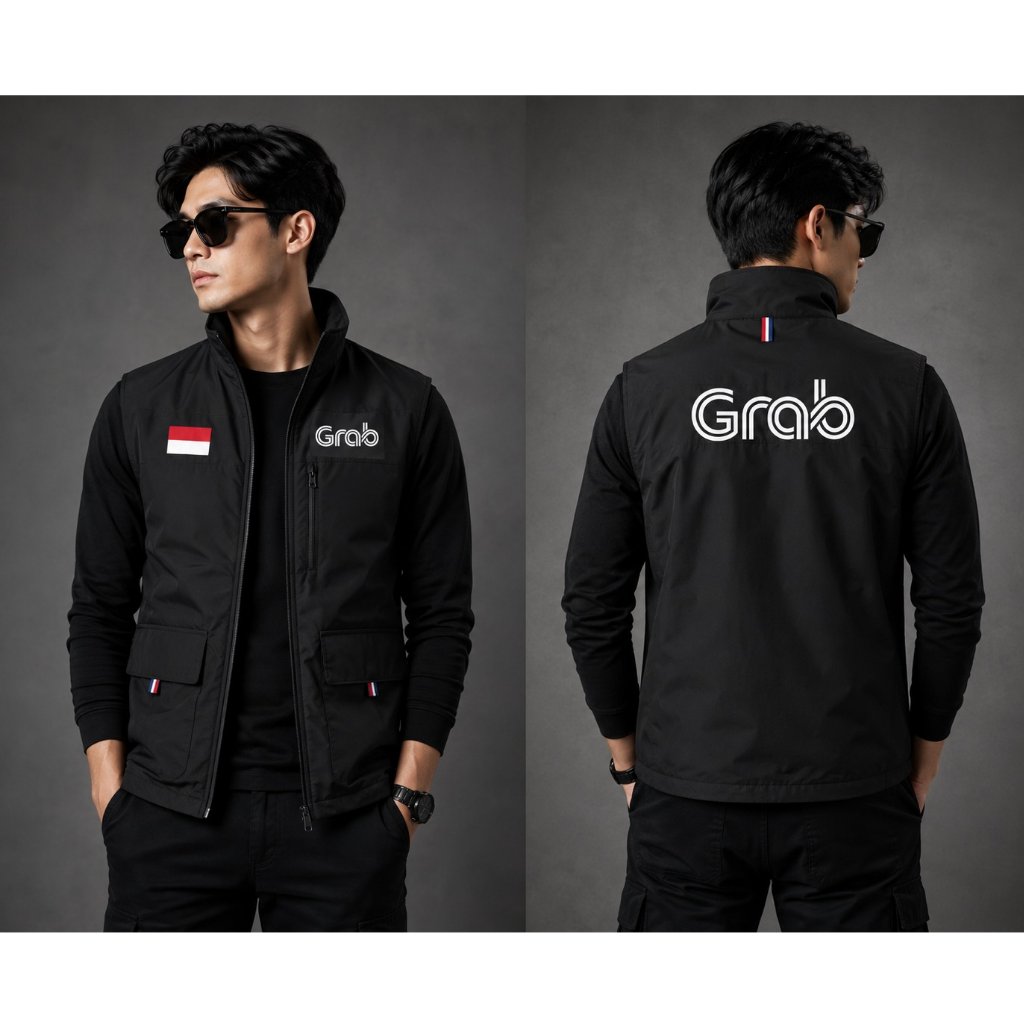 Rompi Pakaian Ojol Driver  Rompi Ojol Driver Terbaru, Rompi Hiking Outdoor Grab Termurah
