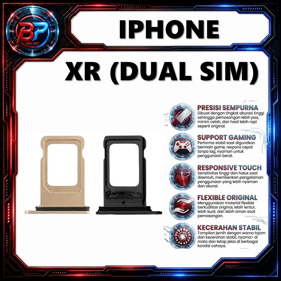 SIMTRAY / SIM HOLDER FOR XR (DUAL SIM) ORIGINAL 100%